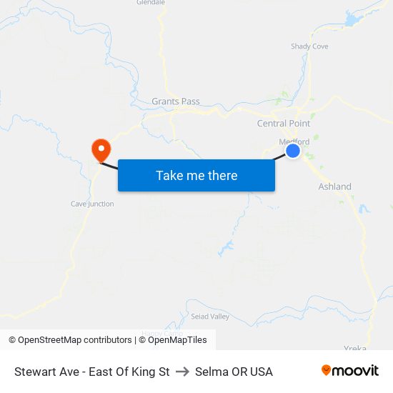 Stewart Ave - East Of King St to Selma OR USA map