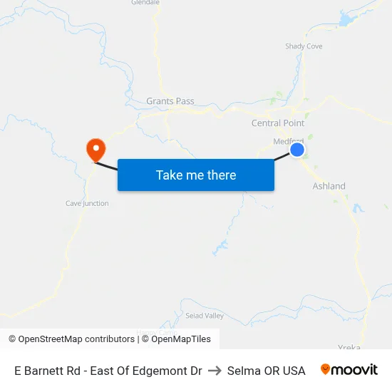 E Barnett Rd - East Of Edgemont Dr to Selma OR USA map