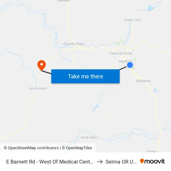 E Barnett Rd - West Of Medical Center Dr to Selma OR USA map