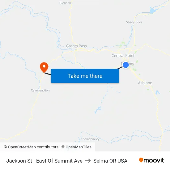 Jackson St - East Of Summit Ave to Selma OR USA map