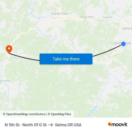 N 5th St - North Of G St to Selma OR USA map