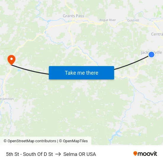 5th St - South Of D St to Selma OR USA map
