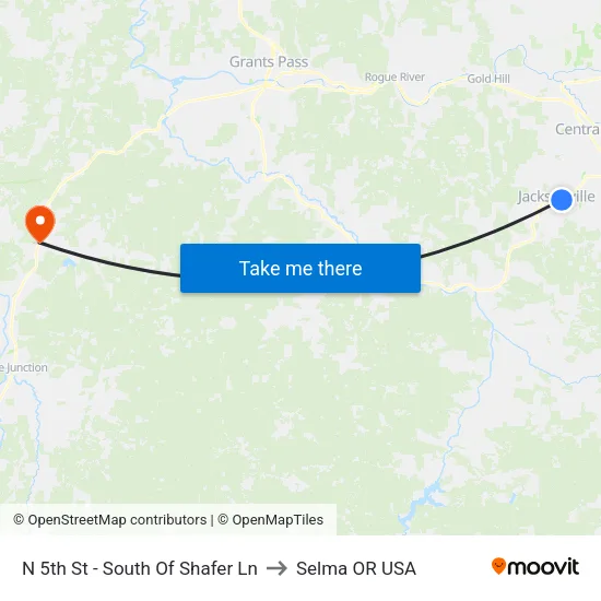 N 5th St - South Of Shafer Ln to Selma OR USA map
