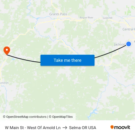 W Main St - West Of Arnold Ln to Selma OR USA map