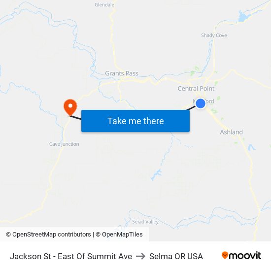 Jackson St - East Of Summit Ave to Selma OR USA map