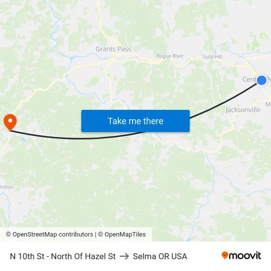 N 10th St - North Of Hazel St to Selma OR USA map