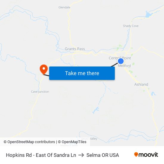 Hopkins Rd - East Of Sandra Ln to Selma OR USA map