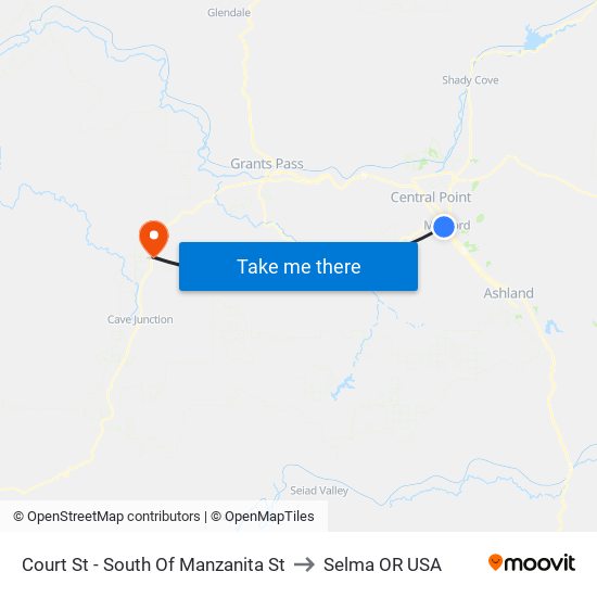 Court St - South Of Manzanita St to Selma OR USA map