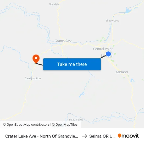 Crater Lake Ave - North Of Grandview Ave to Selma OR USA map