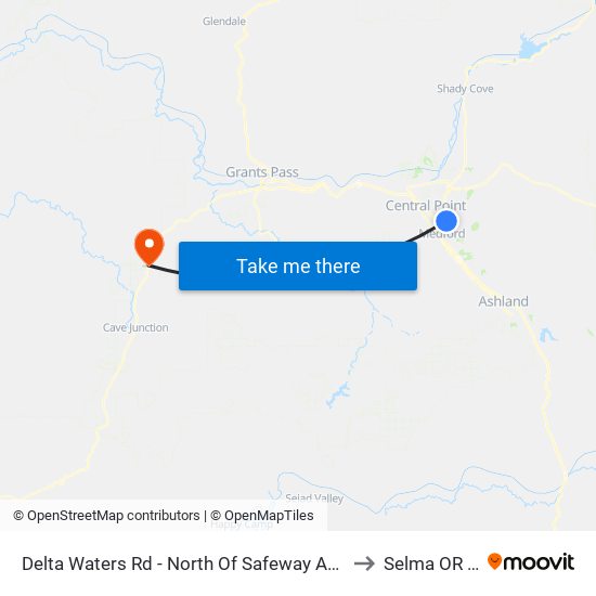Delta Waters Rd - North Of Safeway Access Road to Selma OR USA map