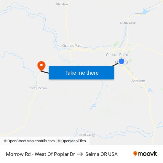 Morrow Rd - West Of Poplar Dr to Selma OR USA map