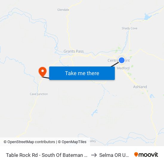 Table Rock Rd - South Of Bateman Dr to Selma OR USA map