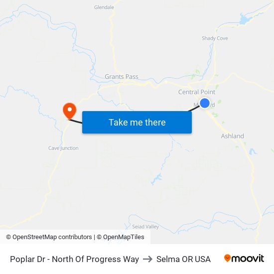 Poplar Dr - North Of Progress Way to Selma OR USA map