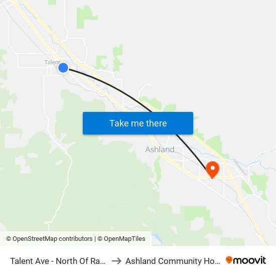 Talent Ave - North Of Rapp Rd to Ashland Community Hospital map