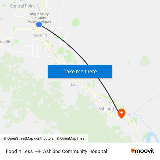 Food 4 Less to Ashland Community Hospital map