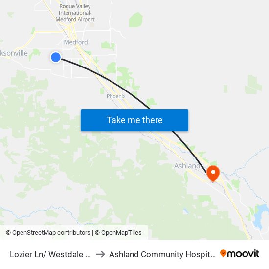Lozier Ln/ Westdale Pl to Ashland Community Hospital map
