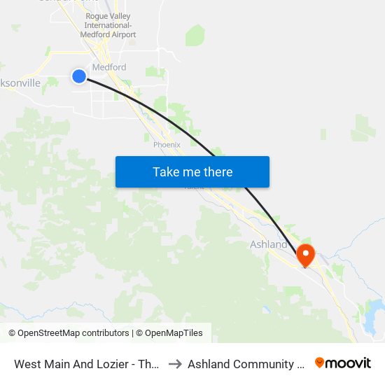 West Main And Lozier - Thunderbird to Ashland Community Hospital map