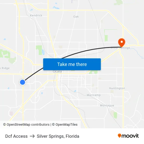 Dcf Access to Silver Springs, Florida map