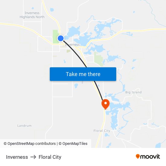 Inverness to Floral City map