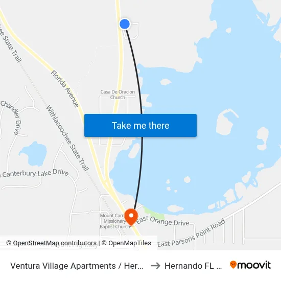 Ventura Village Apartments / Hernando to Hernando FL USA map