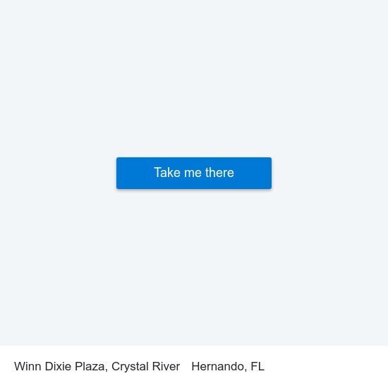 Winn Dixie Plaza, Crystal River to Hernando, FL map