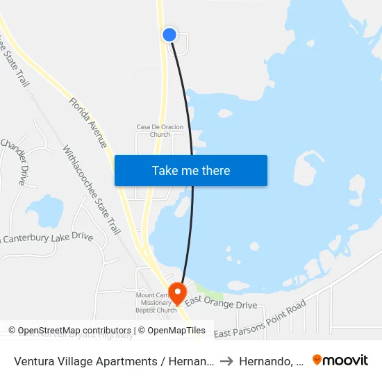 Ventura Village Apartments / Hernando to Hernando, FL map