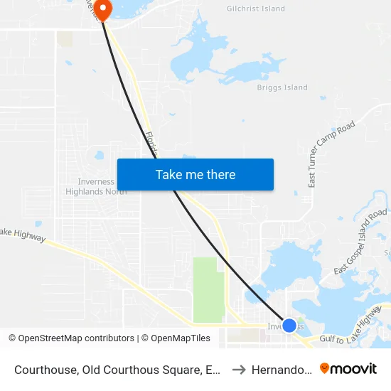 Courthouse, Old Courthous Square, East Side to Hernando, FL map