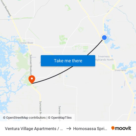 Ventura Village Apartments / Hernando to Homosassa Springs, FL map