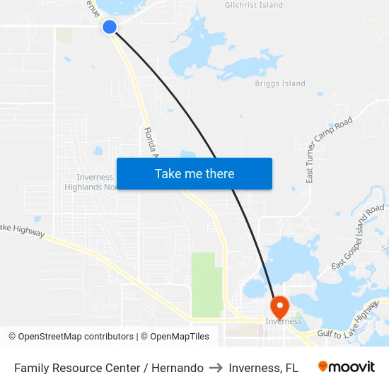 Family Resource Center / Hernando to Inverness, FL map