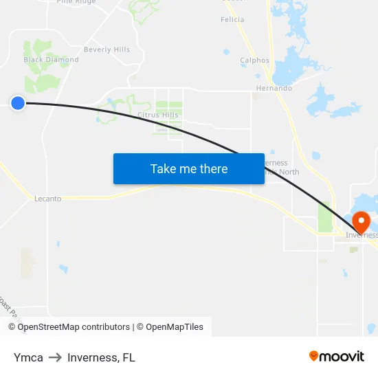 Ymca to Inverness, FL map
