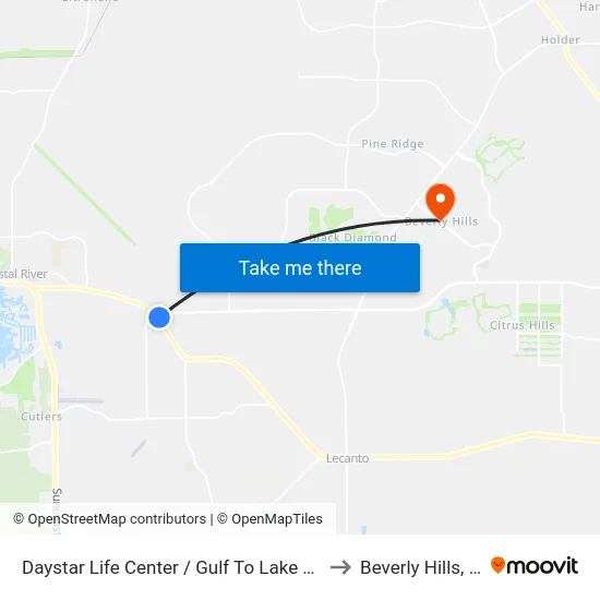 Daystar Life Center / Gulf To Lake Hwy to Beverly Hills, FL map