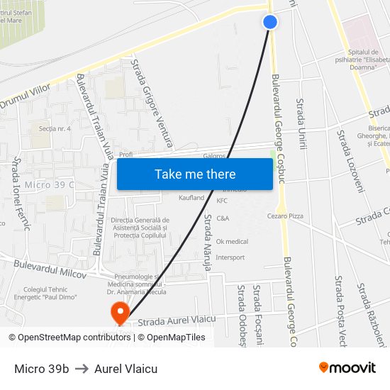 Micro 39b to Aurel Vlaicu map