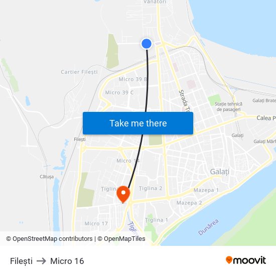 Filești to Micro 16 map