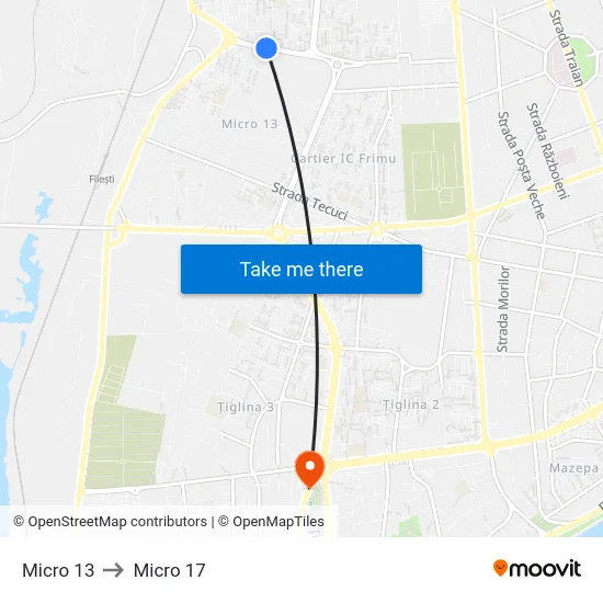 Micro 13 to Micro 17 map