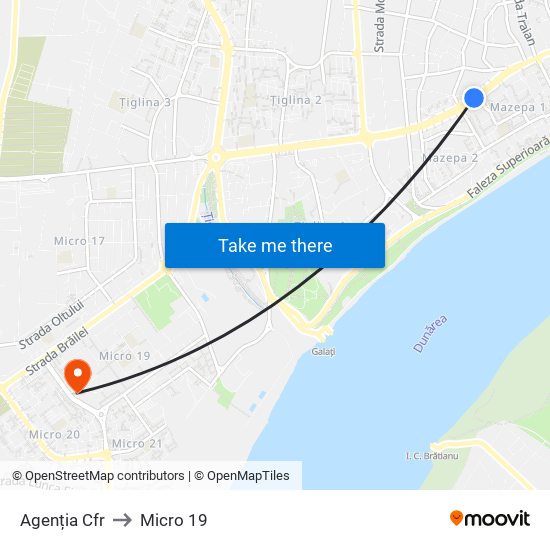 Agenția Cfr to Micro 19 map