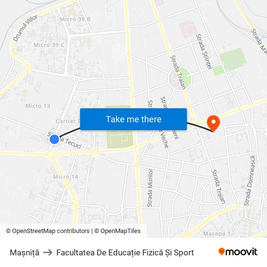 Mașniță to Facultatea De Educație Fizică Și Sport map