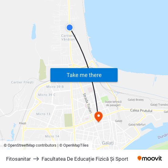 Fitosanitar to Facultatea De Educație Fizică Și Sport map