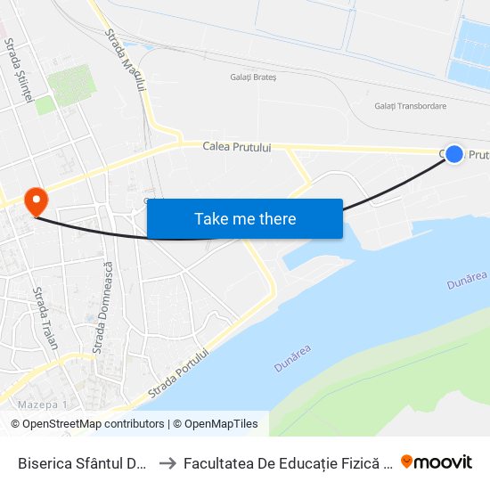 Biserica Sfântul Dumitru to Facultatea De Educație Fizică Și Sport map