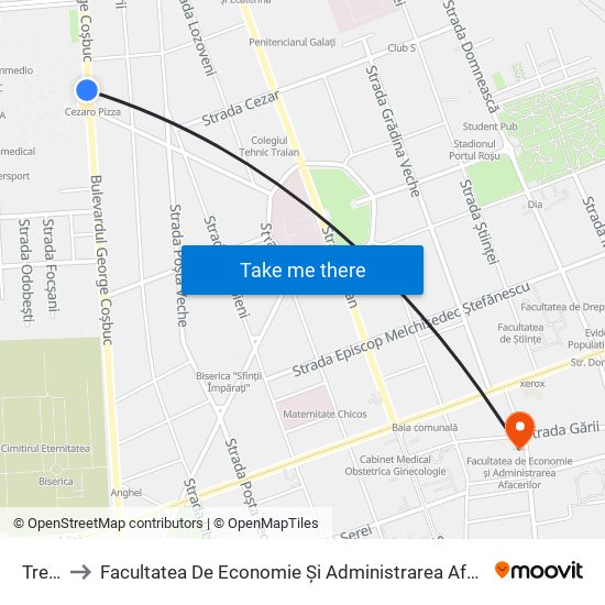 Trefo to Facultatea De Economie Și Administrarea Afacerilor map