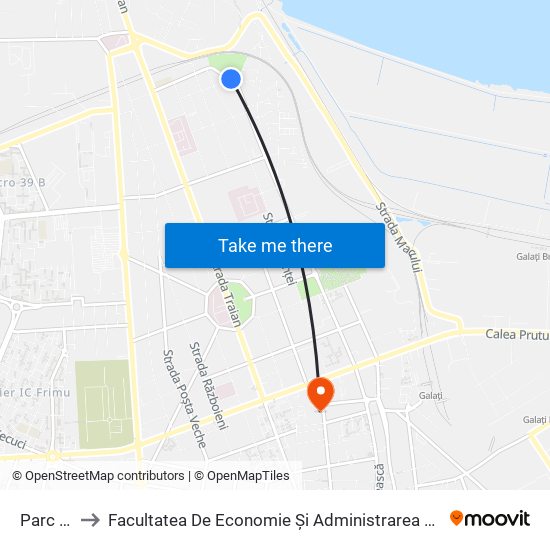 Parc Cfr to Facultatea De Economie Și Administrarea Afacerilor map