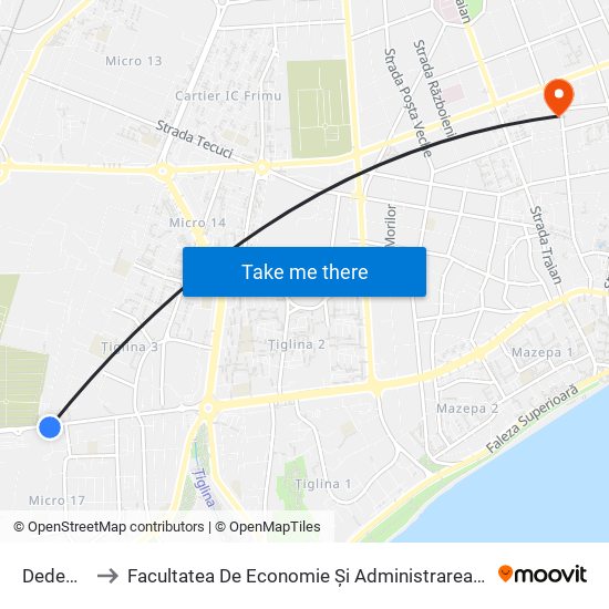 Dedeman to Facultatea De Economie Și Administrarea Afacerilor map