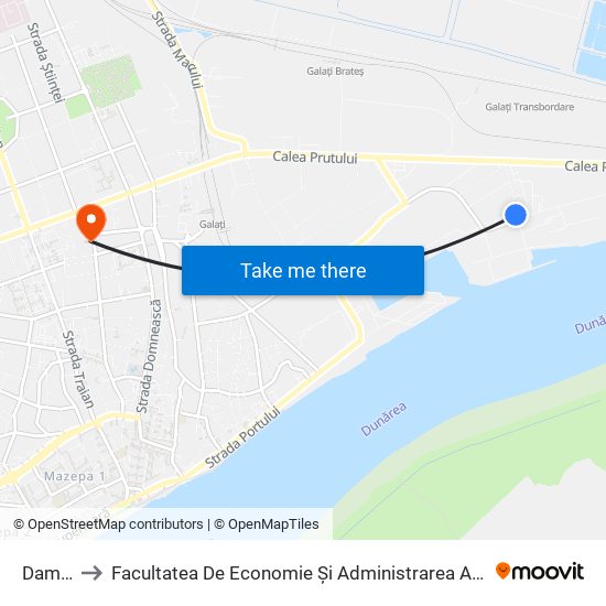 Damen to Facultatea De Economie Și Administrarea Afacerilor map