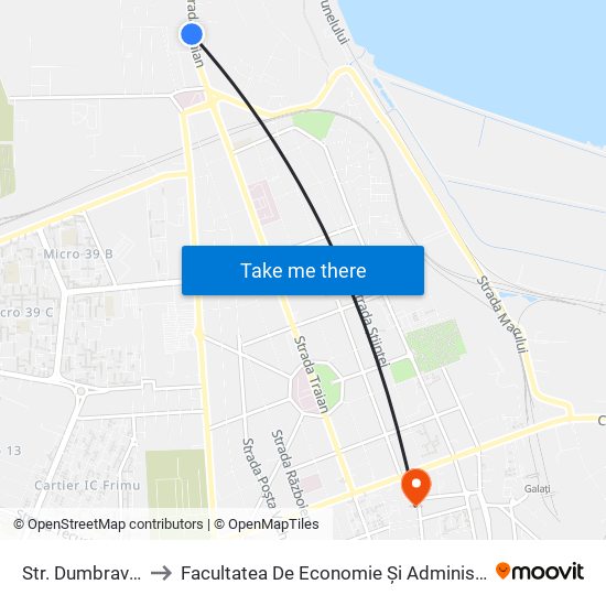 Str. Dumbrava Roșie to Facultatea De Economie Și Administrarea Afacerilor map