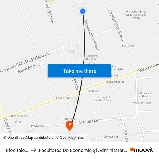 Bloc Ialomița to Facultatea De Economie Și Administrarea Afacerilor map