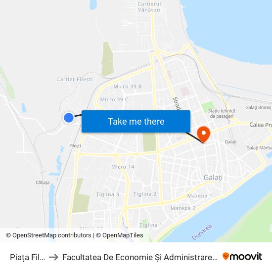 Piața Filești to Facultatea De Economie Și Administrarea Afacerilor map