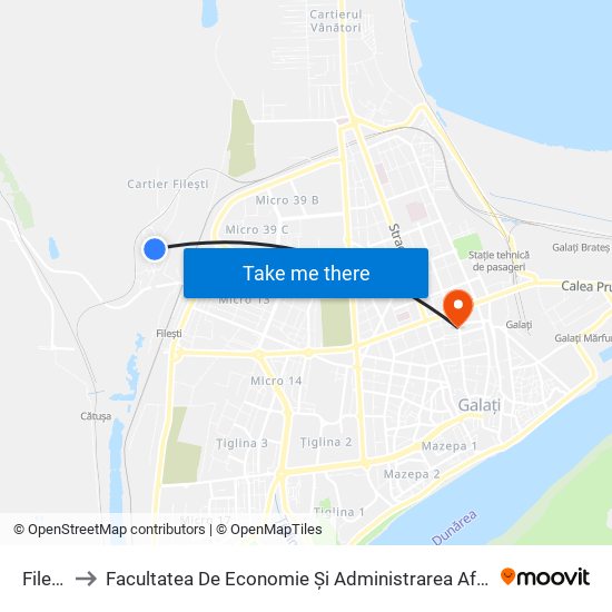 Filești to Facultatea De Economie Și Administrarea Afacerilor map