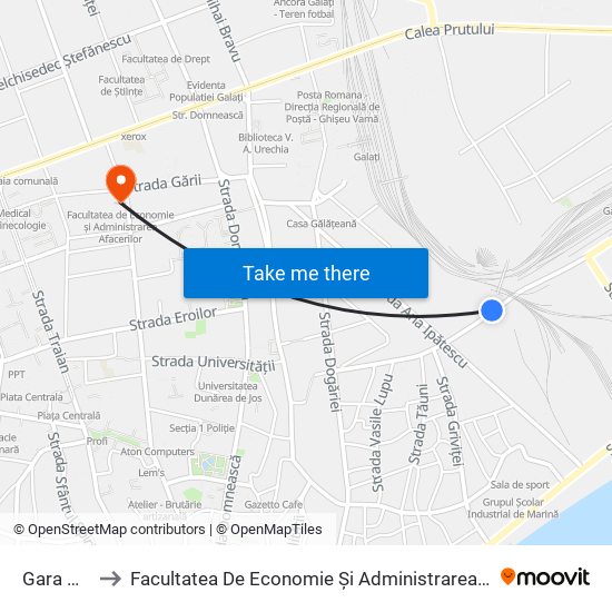 Gara Nr. 8 to Facultatea De Economie Și Administrarea Afacerilor map