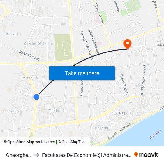 Gheorghe Doja to Facultatea De Economie Și Administrarea Afacerilor map