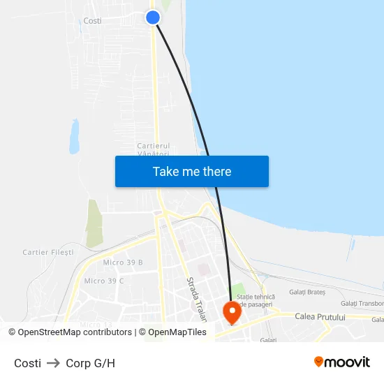 Costi to Corp G/H map