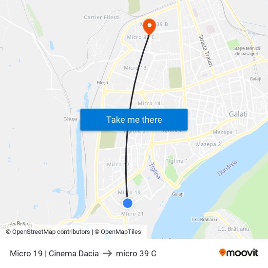 Micro 19 | Cinema Dacia to micro 39 C map